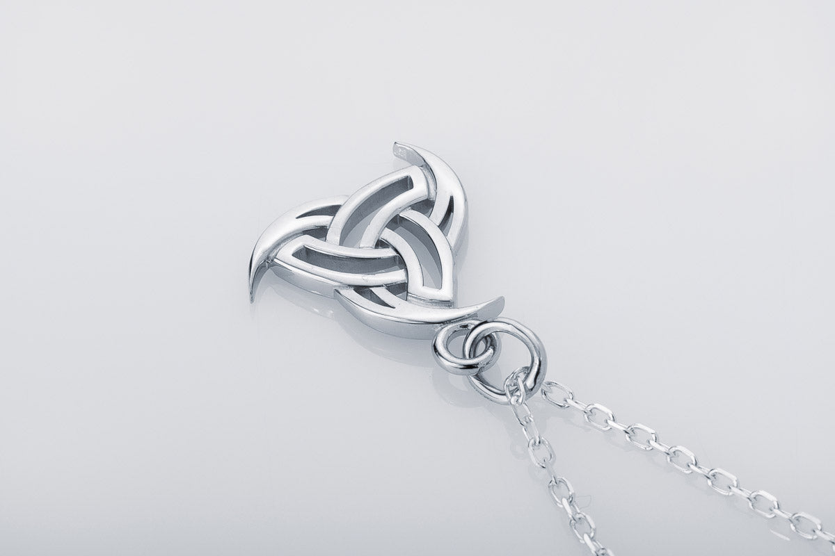 vkngjewelry Pendant Handcrafted Slim Odin's Horns Silver pendant