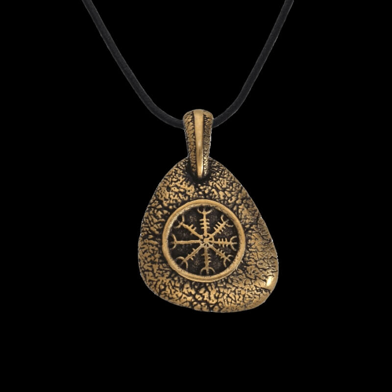 vkngjewelry Pendant Aegishjalmur Stone pendant