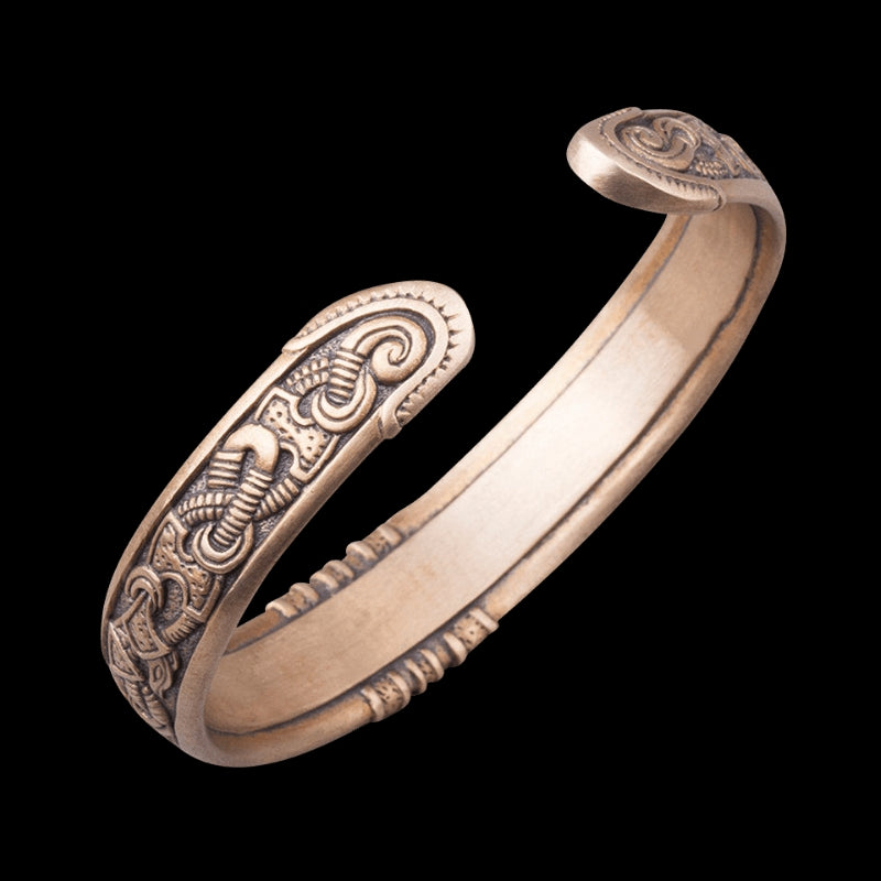 vkngjewelry Bracelet Bronze Viking Art Cuff