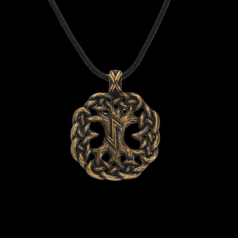 vkngjewelry Pendant Bronze Yggdrasil Wolf Rune