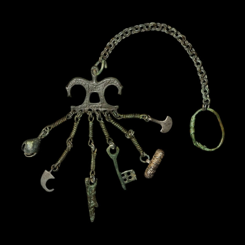 vkngjewelry Pendant Double Link Chain In Brass