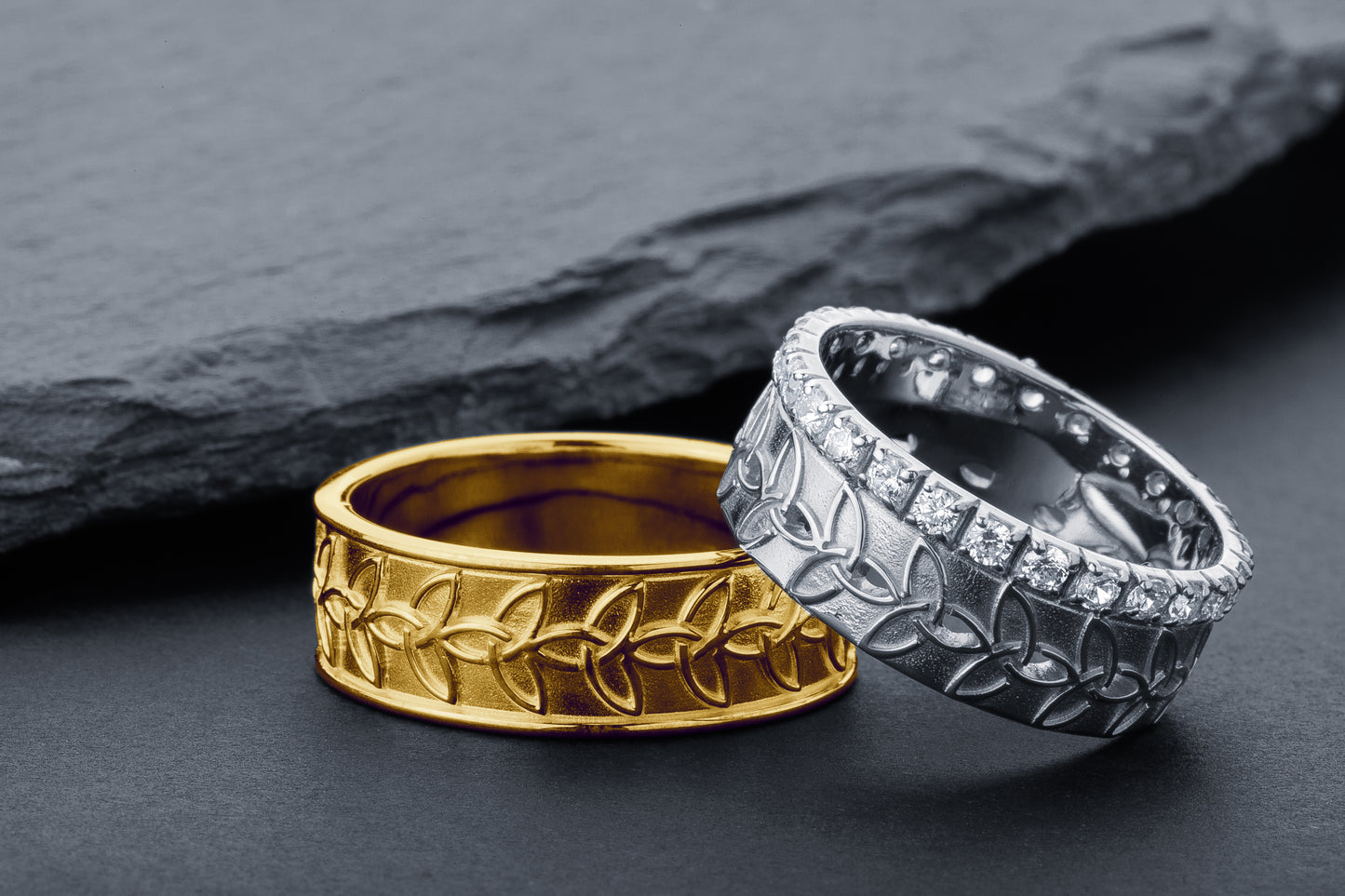 vkngjewelry Ring Golden Braided Knot Ring, Artisan Celtic Jewelry Design