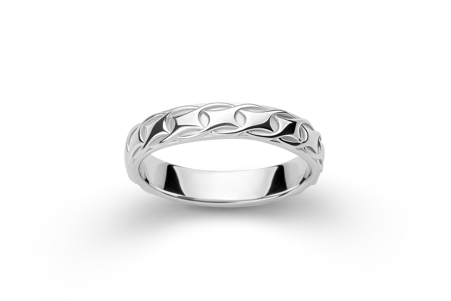 vkngjewelry Ring Golden Infinity Knot Pattern Ring, Handmade Scandinavian Jewelry