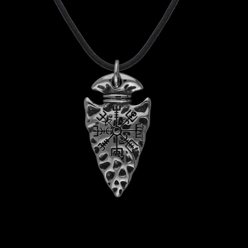 vkngjewelry Pendant Gungnir Spear Vegvisir 316L Pendant
