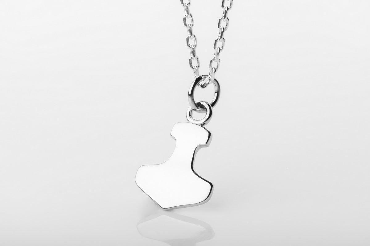 vkngjewelry Pendant Handcrafted Silver Thor's Hammer Smooth Pendant