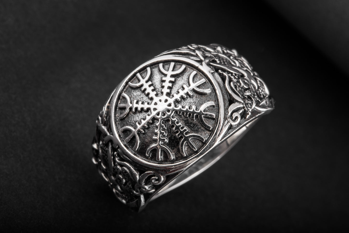 vkngjewelry Ring Handcrafted Helm Of Awe Mammen Style Sterling Silver Ring