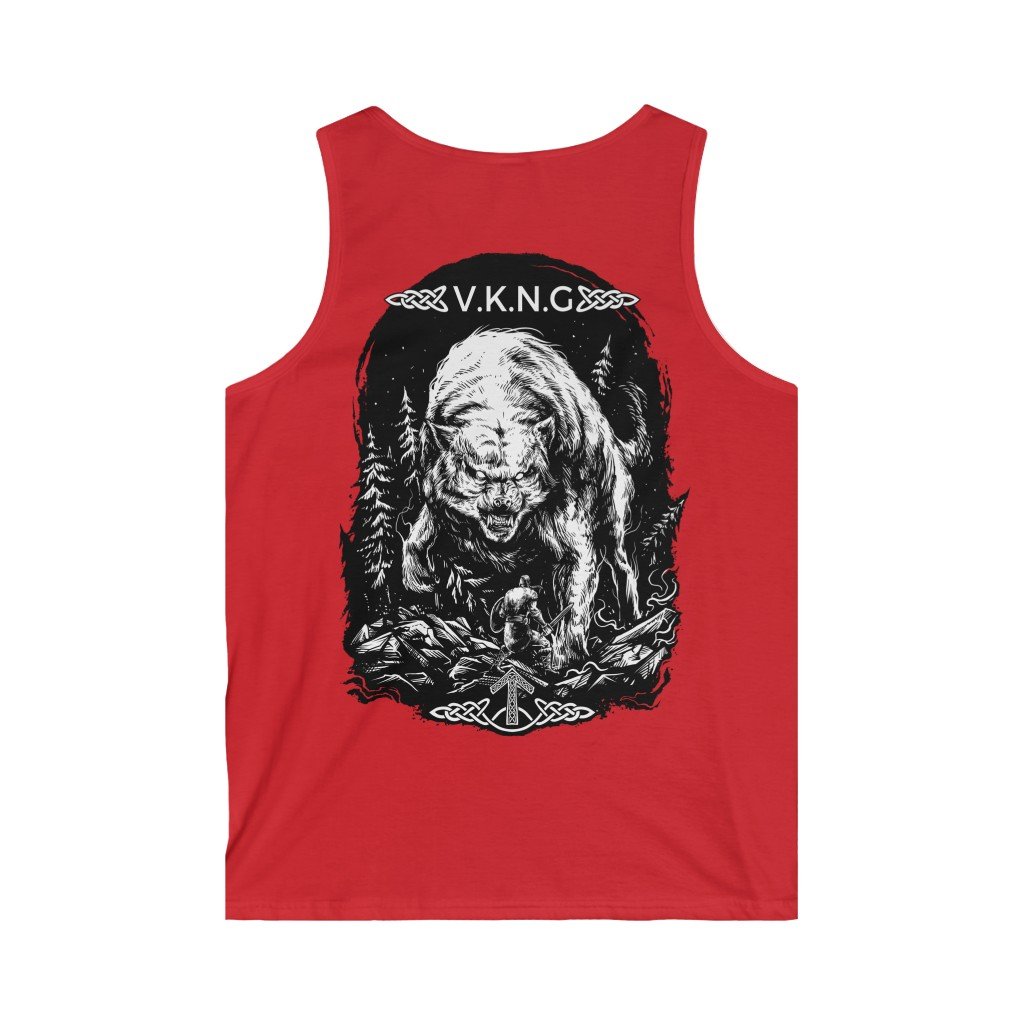 Printify Tank Top Tank Top V.K.N.G™ Fenrir & Tyr (Logo + Back)