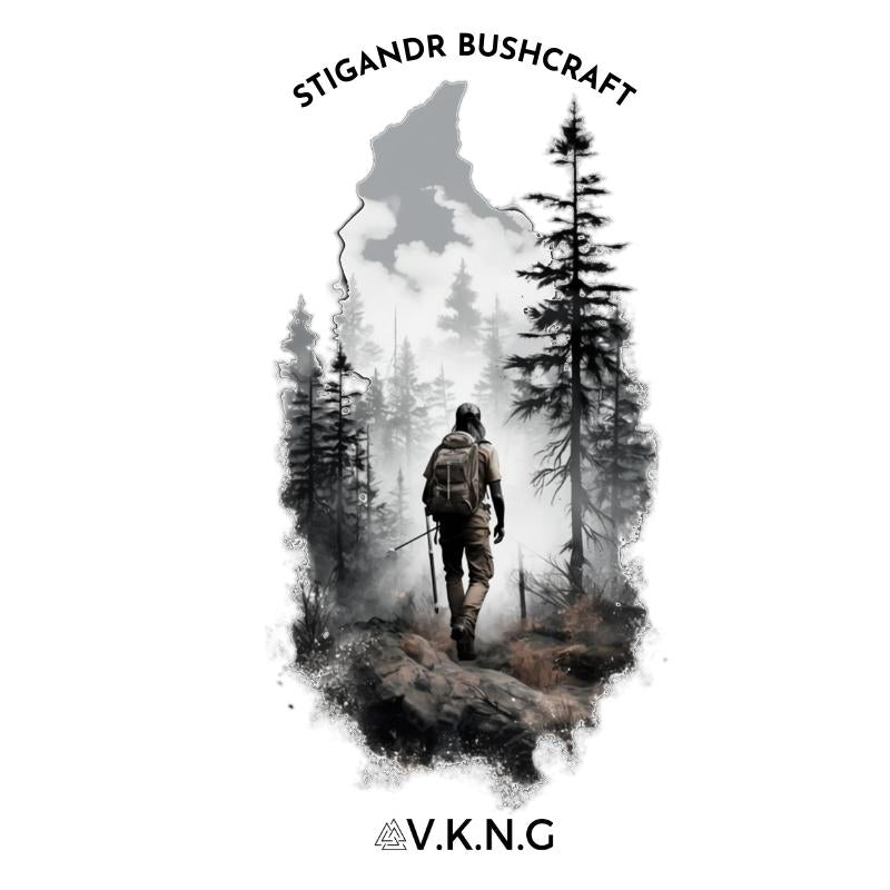 Printify Long-sleeve Stigandr Bushcraft Walker V.K.N.G™ Long Sleeve