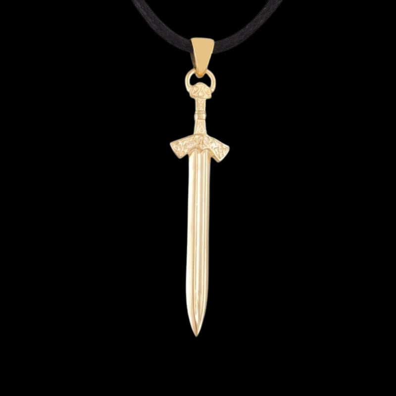 vkngjewelry Pendant Scandinavian Sword Ornament Gold Pendant