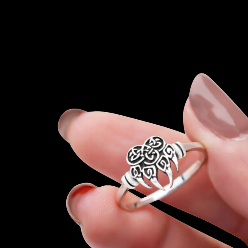 vkngjewelry Bagues Shieldmaiden Bear Claw Sterling Silver Ring