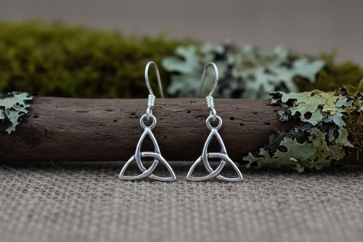 vkngjewelry Earring Silver Sterling Celtic Triquetra Earrings
