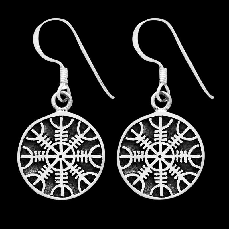vkngjewelry Earring Silver Sterling Helm Of Awe Earrings