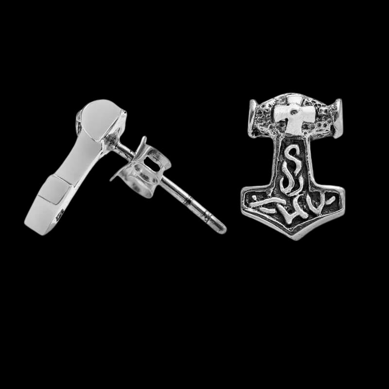 vkngjewelry Earring Silver Sterling Thor Hammer Earrings