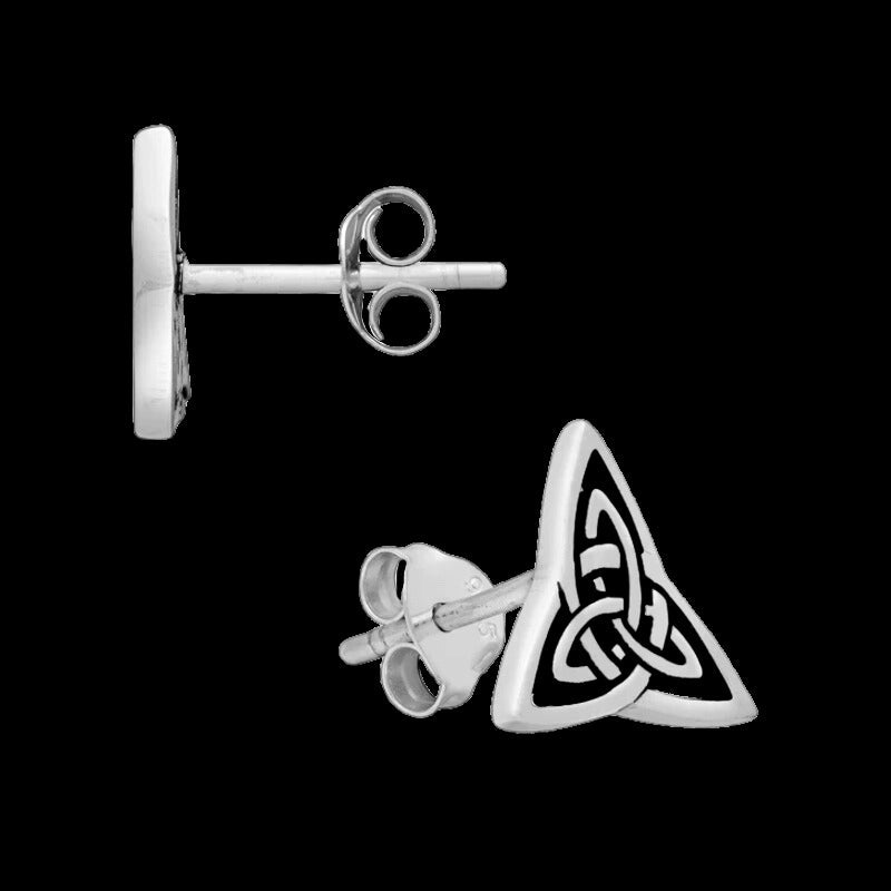 vkngjewelry Earring 925 Strerling Silver Triquetra earrings