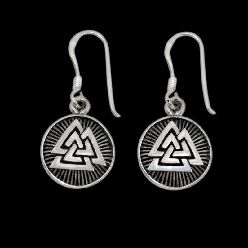 vkngjewelry Earring Silver Sterling Valknut Pendant Earrings