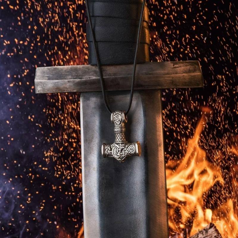 vkngjewelry Pendant Handcrafted Handcrafted Silver Amulet Thor Hammer