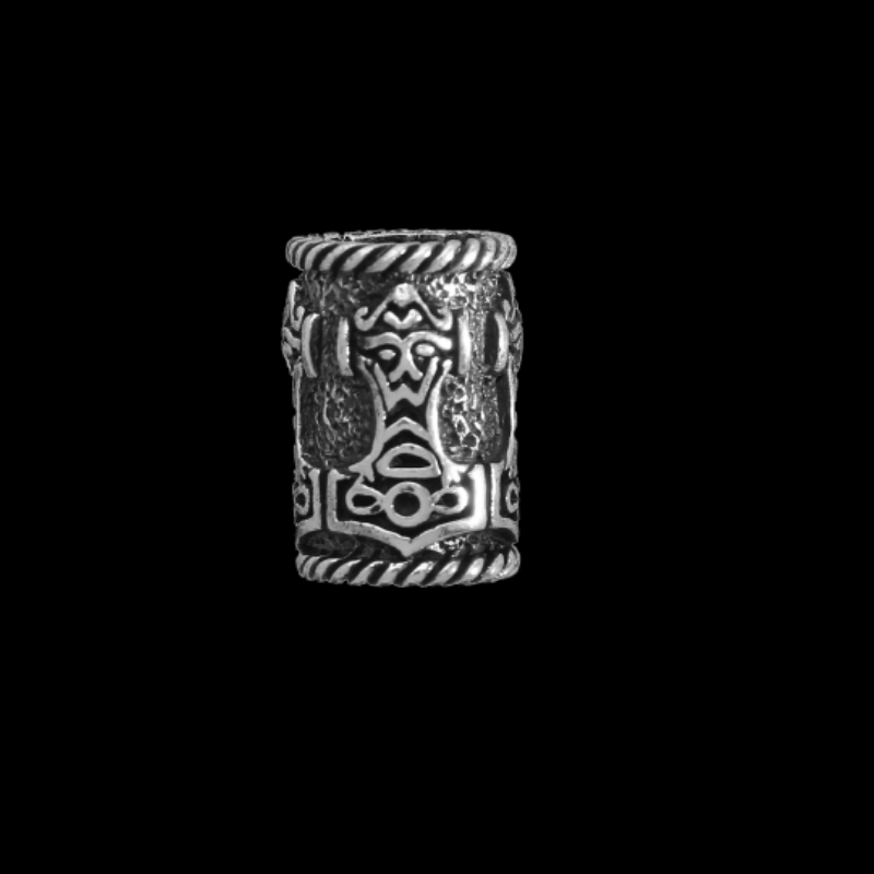 vkngjewelry Beads Thor Hammer Silver Sterling Bead