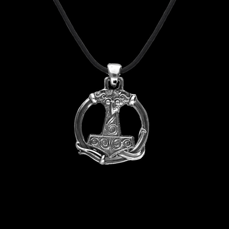 vkngjewelry Pendant Handcrafted Thor's Hammer Ornament Sterling Silver Pendant