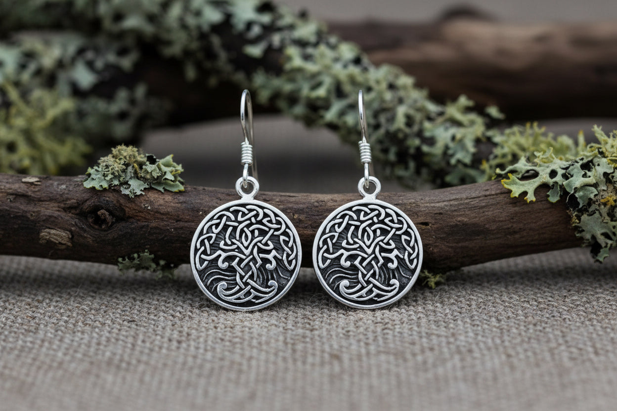 vkngjewelry Earring Tree of Life Yggdrasil 925 Sterling Silver Earrings