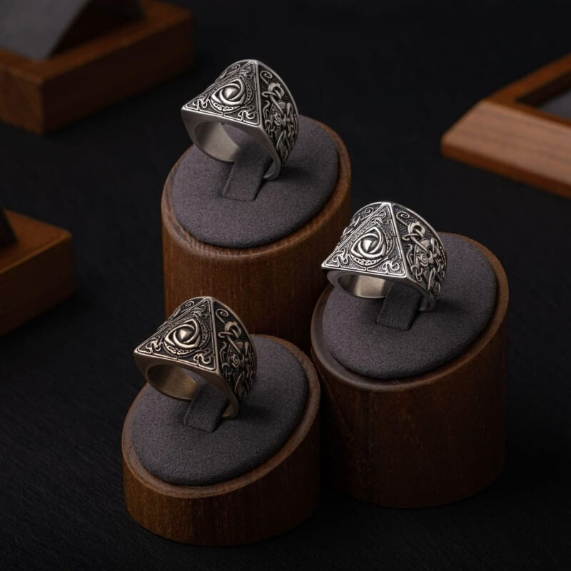vkngjewelry Bagues Triquetra Mammen Style Nordic Silver Sterling Ring