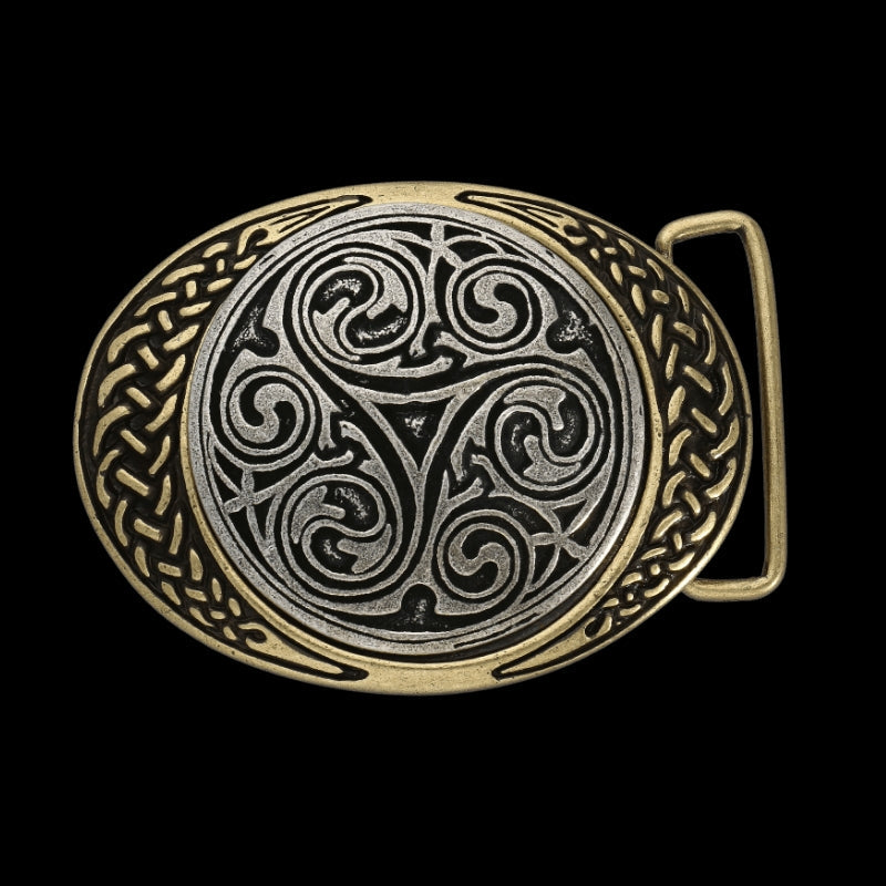 vkngjewelry Belt Buckles Triskel Oval Belt Buckle