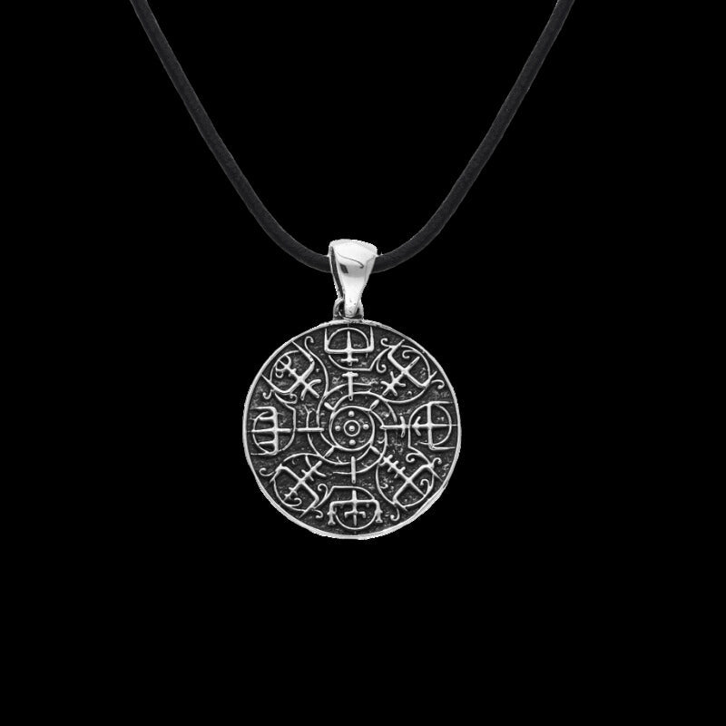 vkngjewelry Pendant Vegvisir Symbol Sterling Silver Pendant