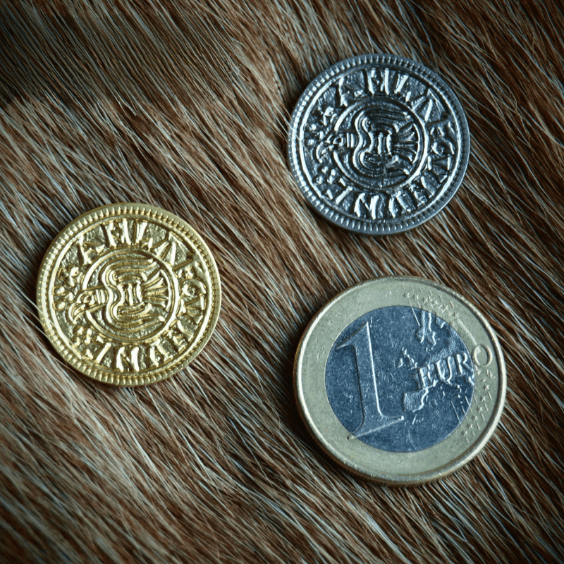 vkngjewelry Pièces de monnaie Handcrafted Viking Coin - Anlaf Guthfrithsson Raven Penny