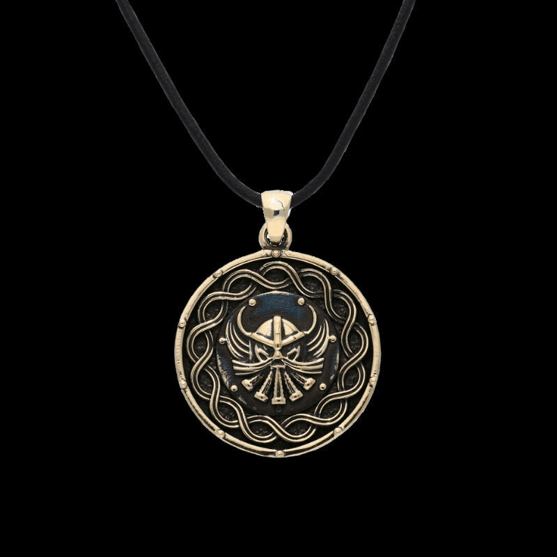 vkngjewelry Pendant Viking Parade Helmet Bronze Pendant