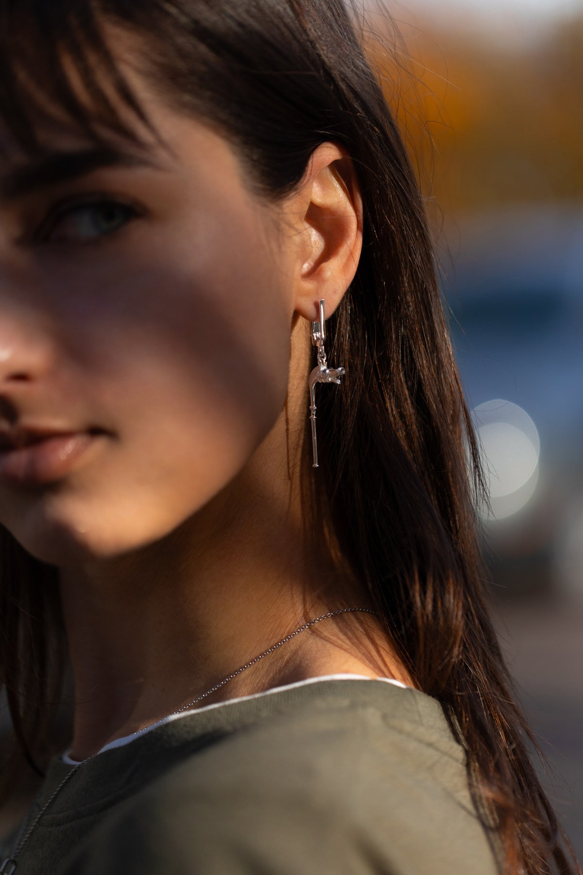 vkngjewelry Earrings Viking War Horn Carnyx Earrings Sterling Silver Jewelry