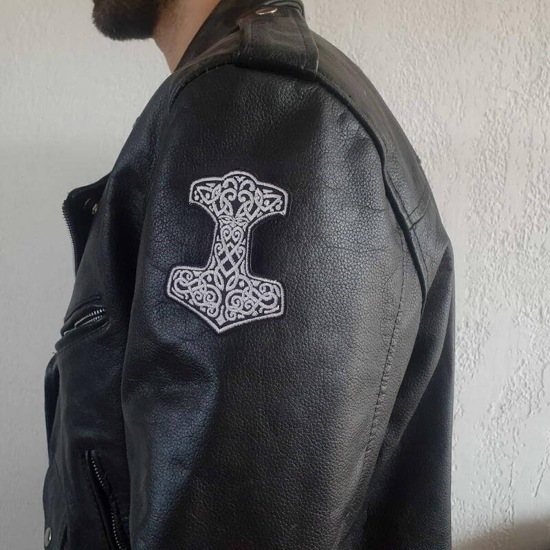 vkngjewelry patch Mjolnir iron-on patch small