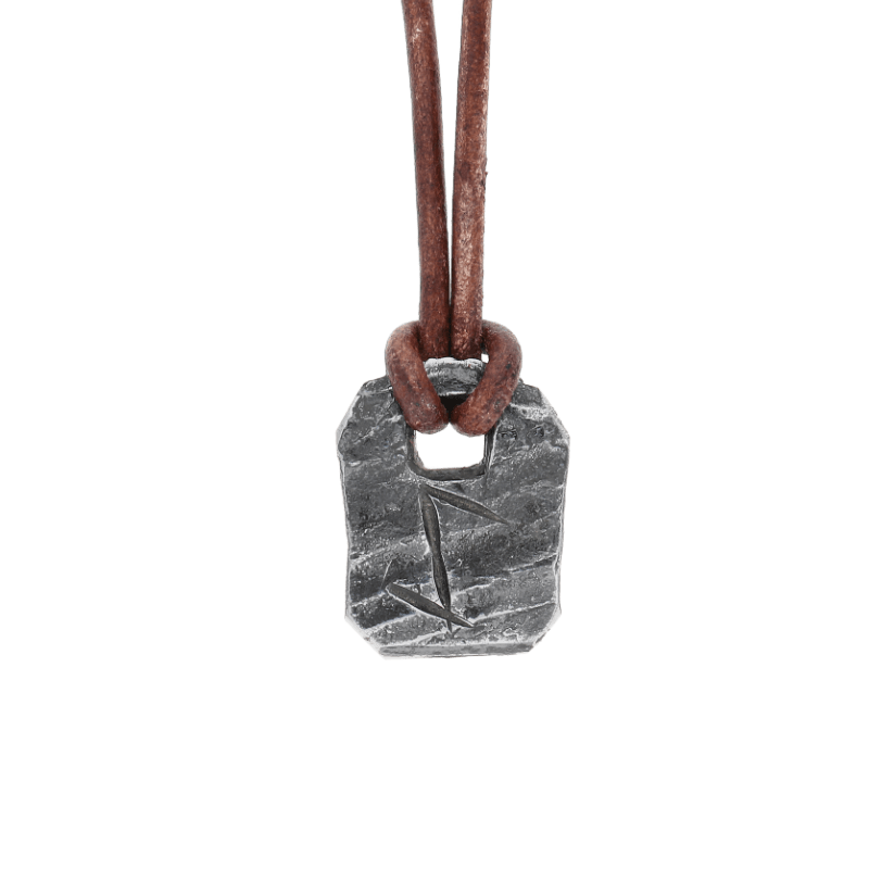vkngjewelry Pendant Eihwaz Rune Forged Pendant