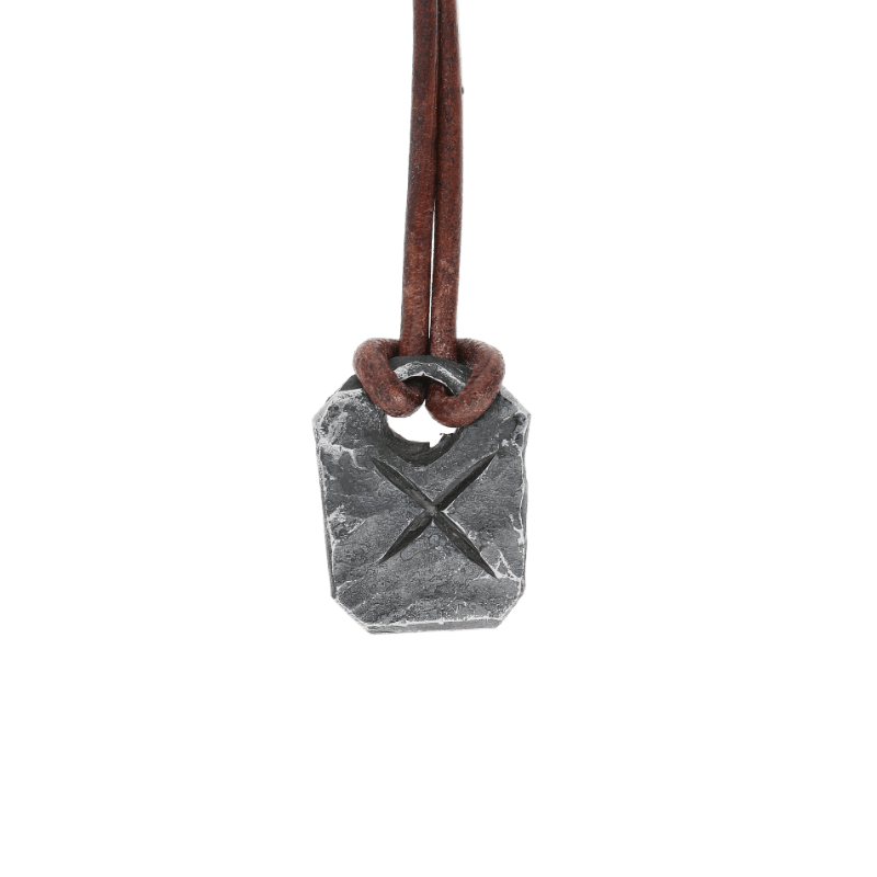 vkngjewelry Pendant Gebo Rune Forged Pendant