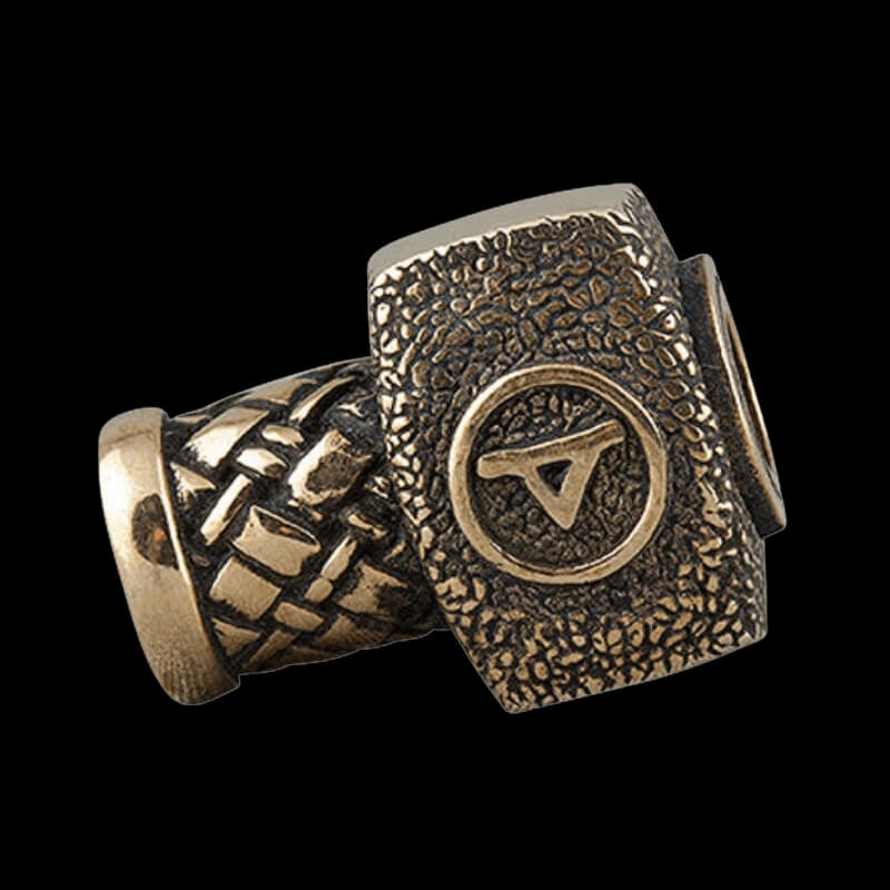 vkngjewelry Beads Bronze Viking Beads Hammer