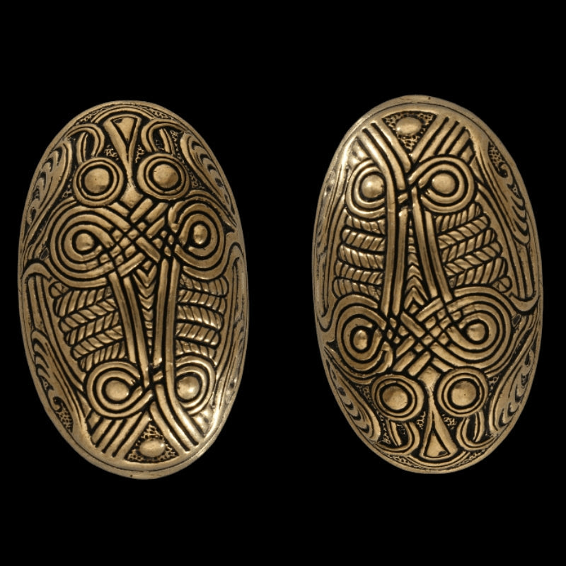 vkngjewelry brooch Vendel Era Turtle Bronze Brooch x2