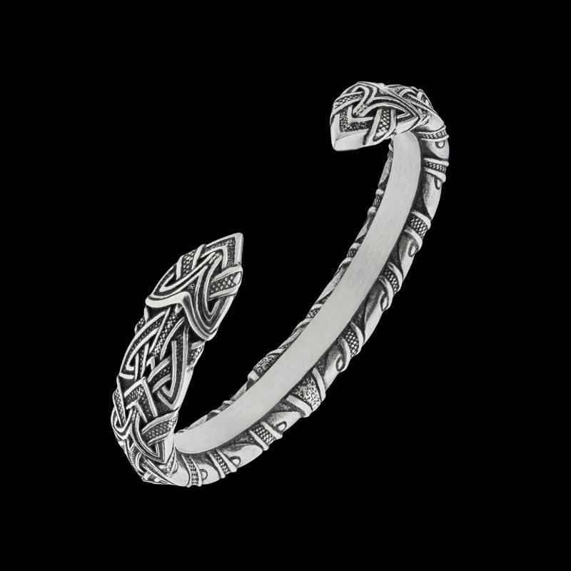 vkngjewelry Bracelet Viking Armring With Traditional Scandinavian Pattern