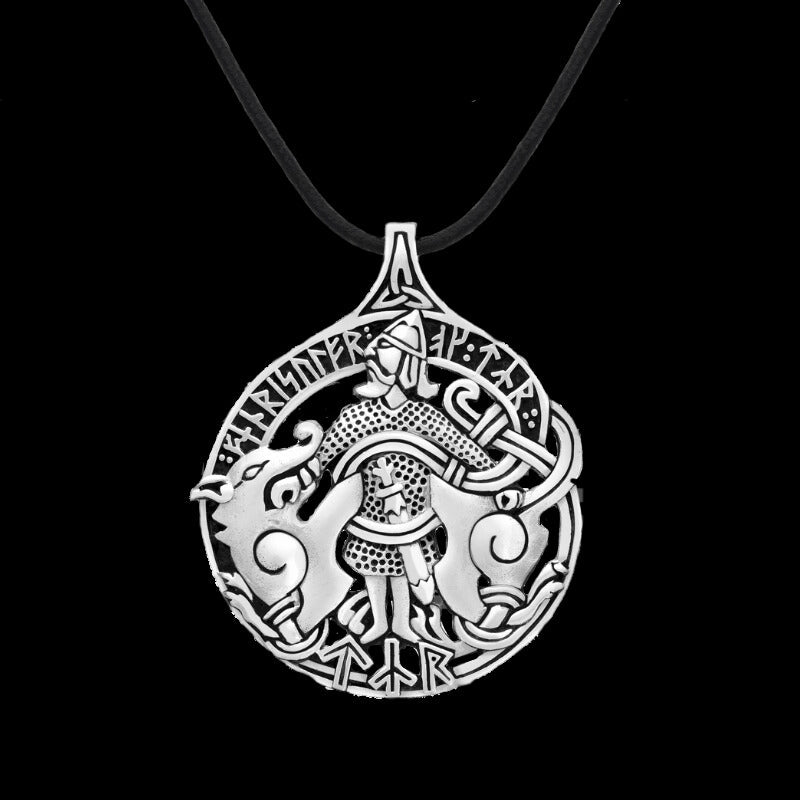 vkngjewelry Pendant War God Tyr Fenrir Sterling Silver Pendant