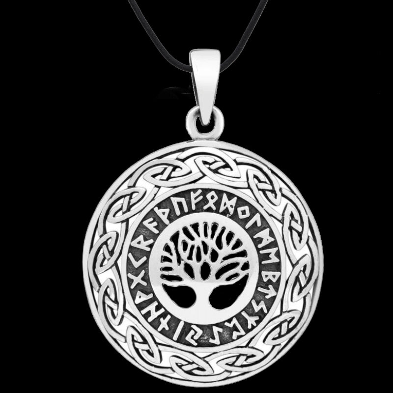 vkngjewelry Pendant Yggdrasil Viking Runes 925 STERLING SILVER PENDANT