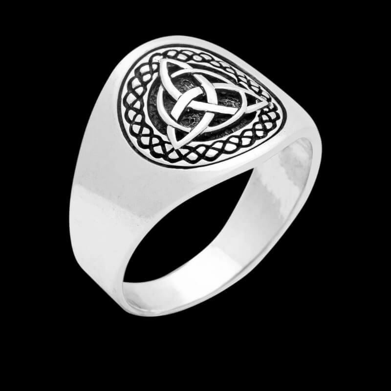 vkngjewelry Bagues 925 Sterling Silver Celtic Triquetra Band Ring