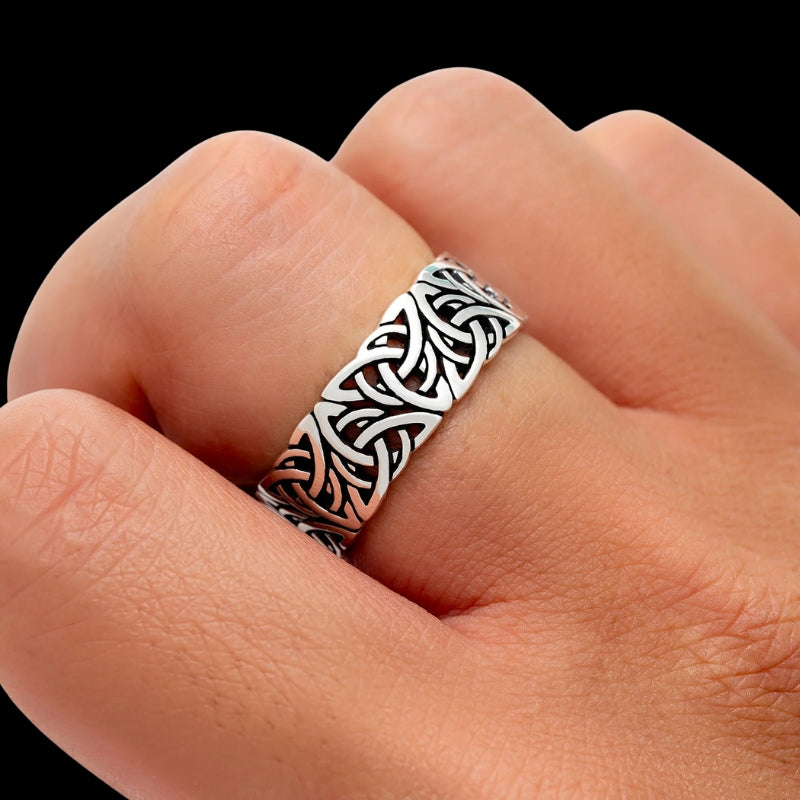 vkngjewelry Bagues 925 Sterling Silver Triquetra Ring