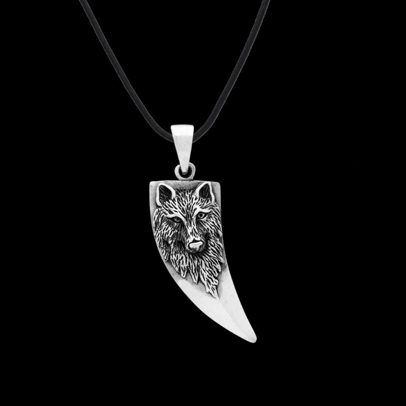 vkngjewelry Pendant 925 Sterling Silver Viking Wolf Tooth Protection Amulet