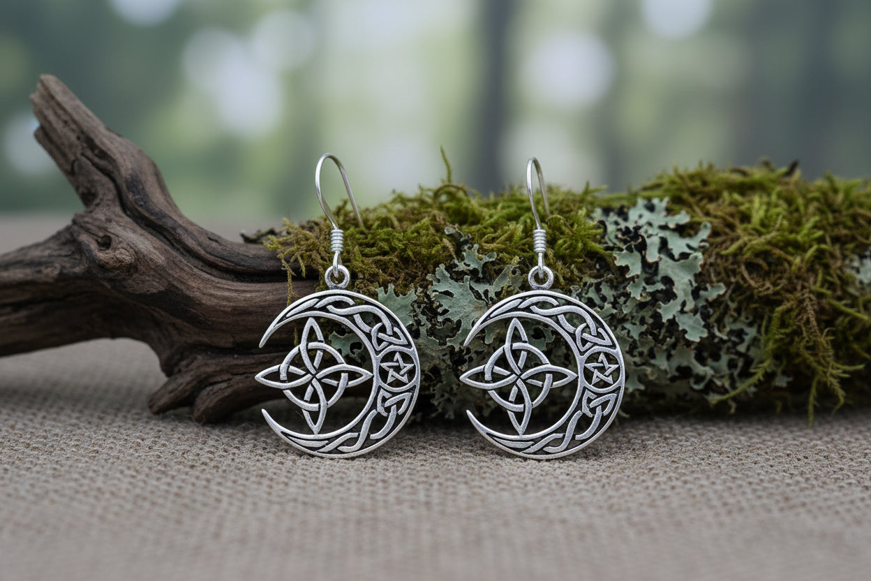 vkngjewelry Earrings 925 Sterling Silver Witch's Knot Earrings Set