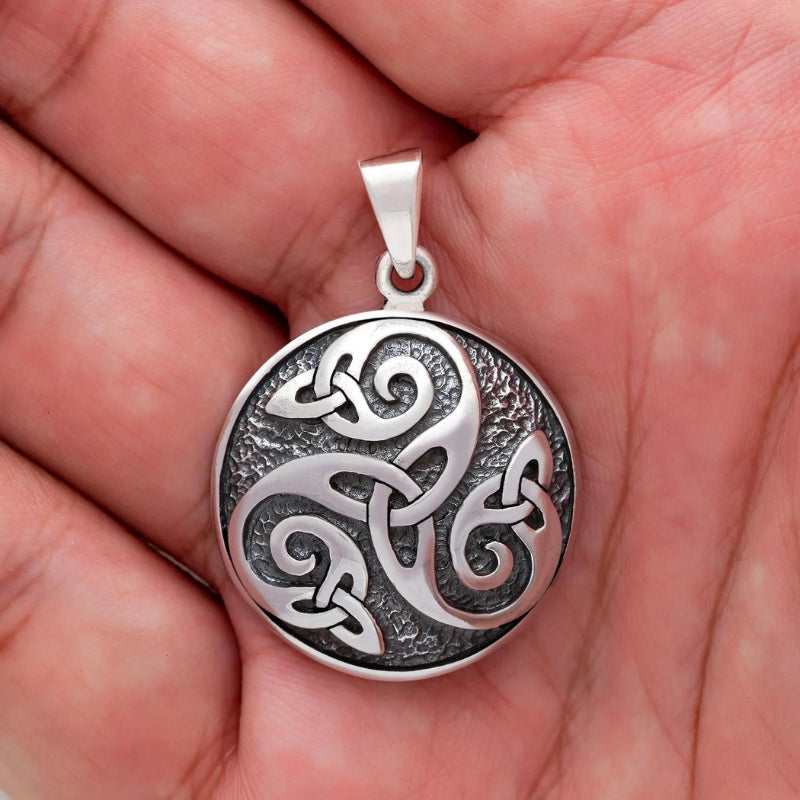 vkngjewelry Pendant 925 Sterling Silver With Triskelion Pendant