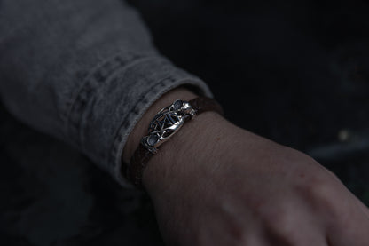 vkngjewelry Arm Ring Silver Odin’s Mark Bracelet, Handmade Viking Jewelry