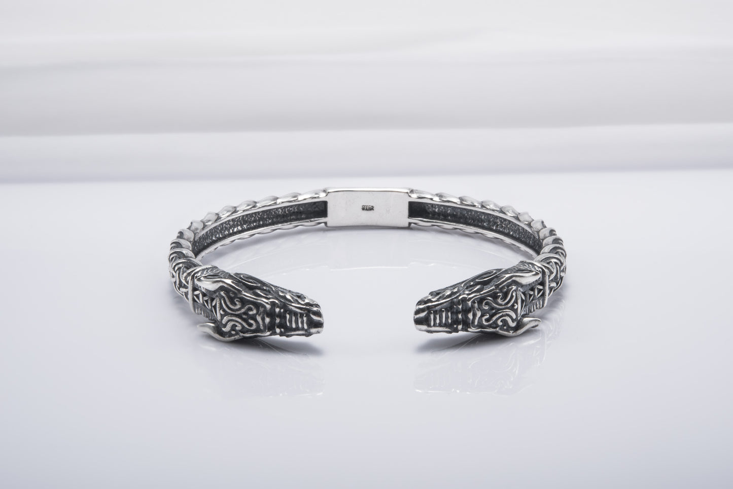 vkngjewelry Bracelet Handcrafted Fine Ornament Armring Fenrir Silver Sterling