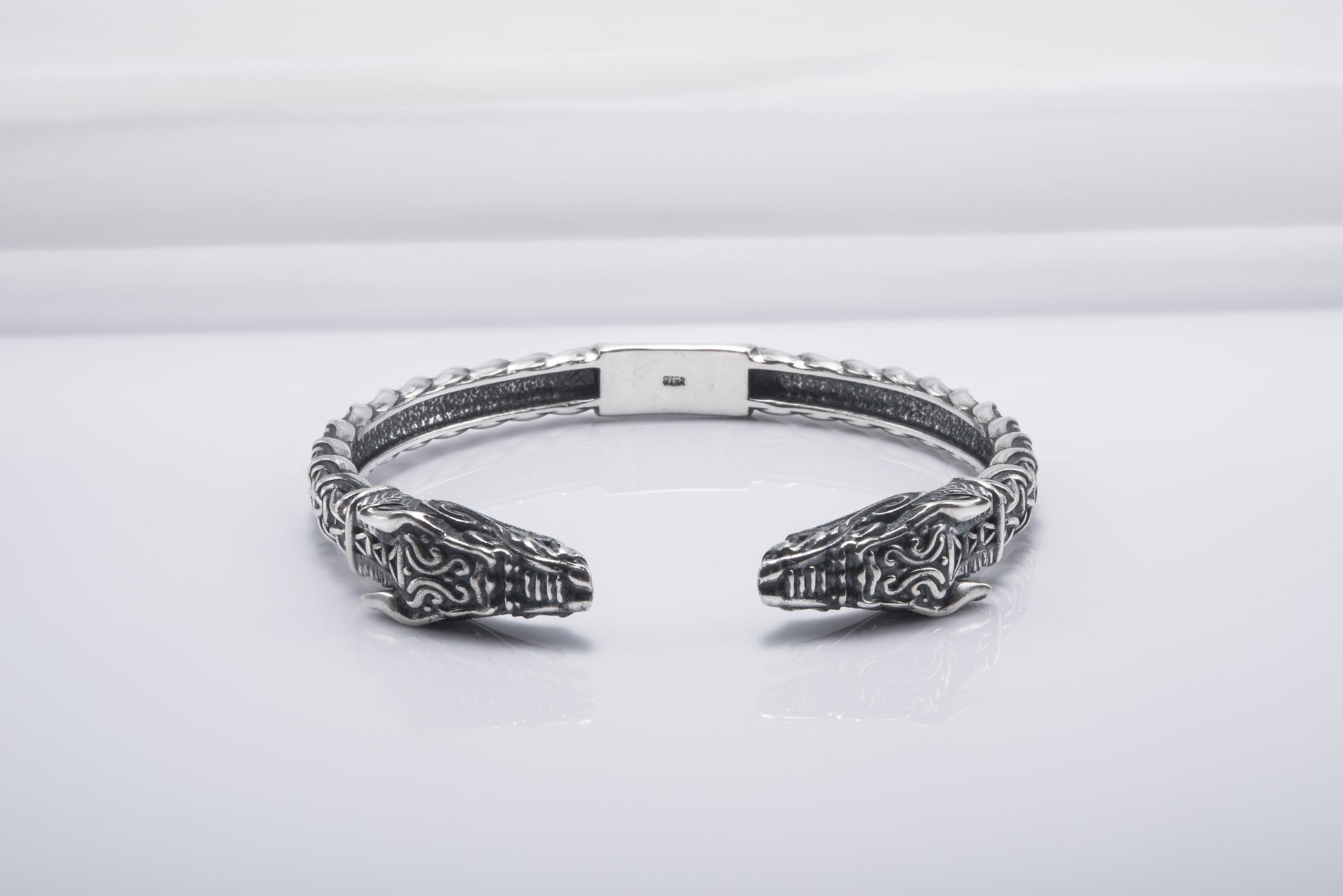 vkngjewelry Bracelet Handcrafted Fine Ornament Armring Fenrir Silver Sterling