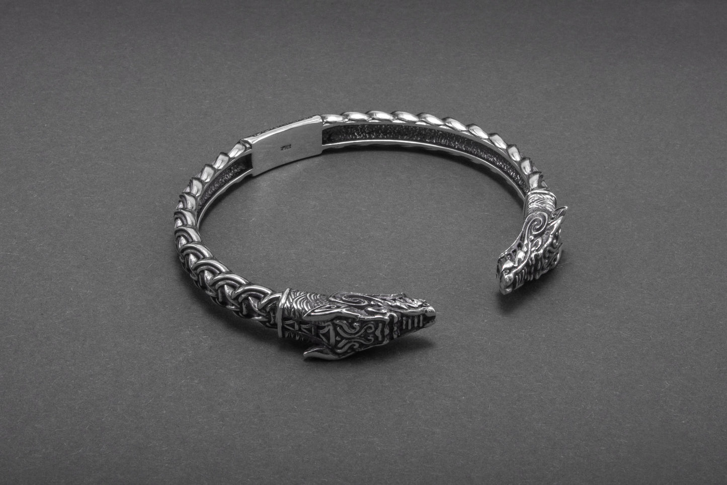 vkngjewelry Bracelet Handcrafted Fine Ornament Armring Fenrir Silver Sterling