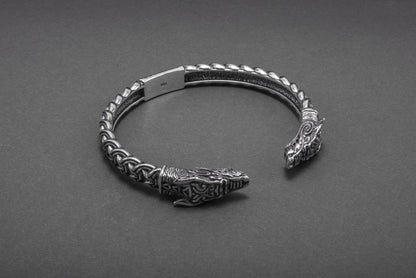 vkngjewelry Bracelet Handcrafted Fine Ornament Armring Fenrir Silver Sterling