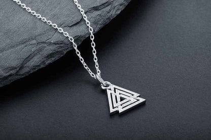 vkngjewelry Pendant Handcrafted Mini Valknut Silver Pendant