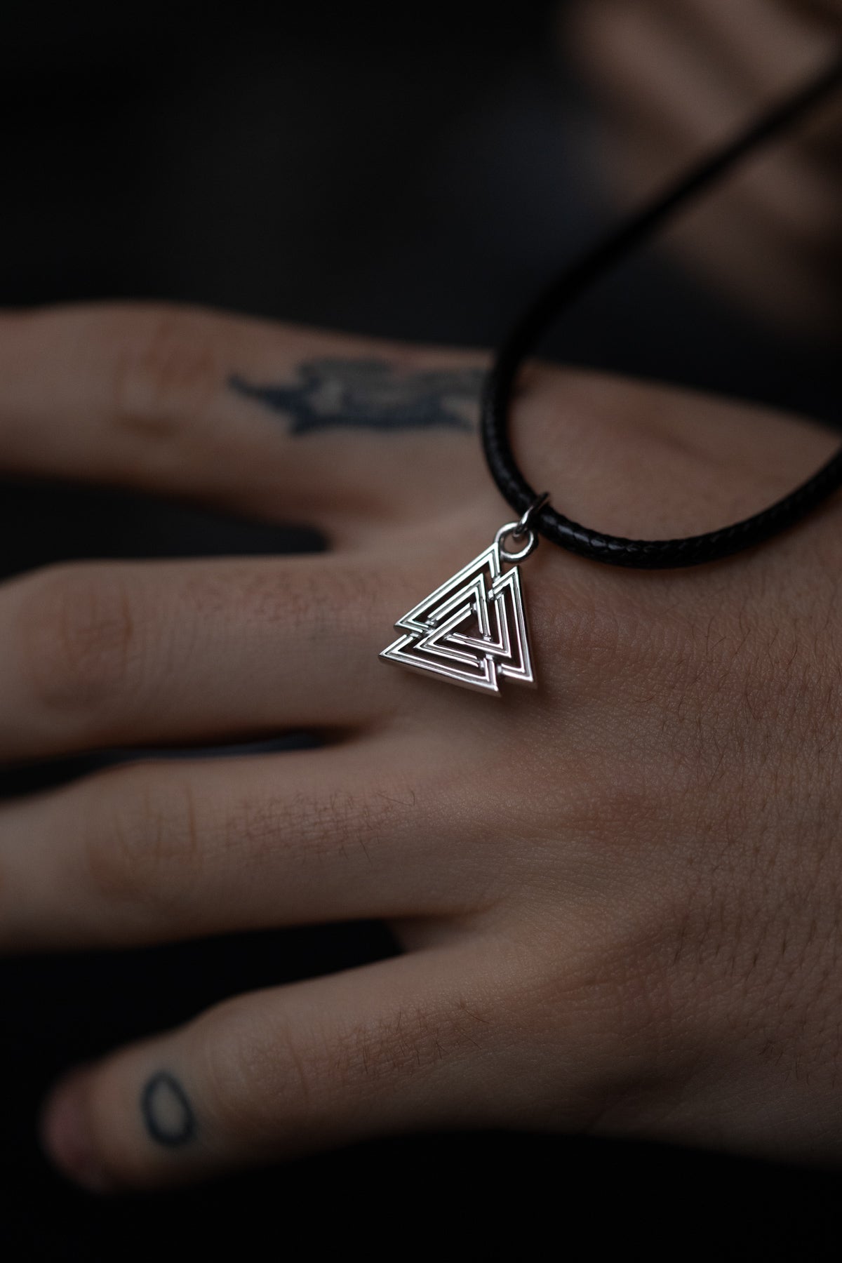 vkngjewelry Pendant Handcrafted Mini Valknut Silver Pendant