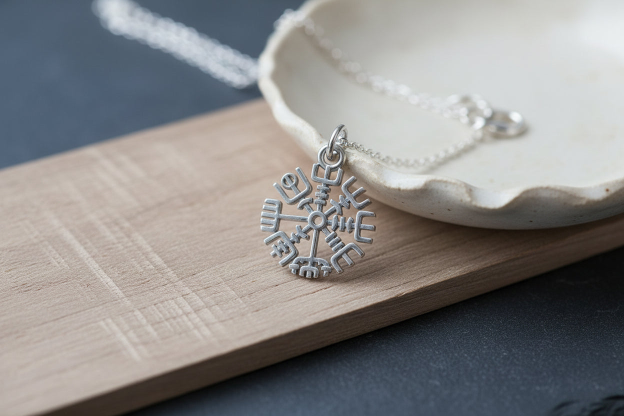 vkngjewelry Pendant Mini Vegvisir Silver Pendant